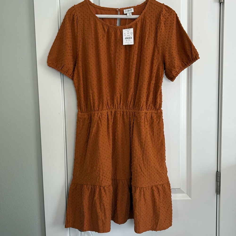 NWT J. Crew Mustard Yellow/Orange Dress